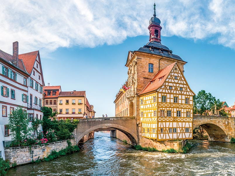 The Old Town Hall on the river in Bamberg, Germany